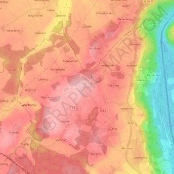 Asten topographic map, elevation, terrain