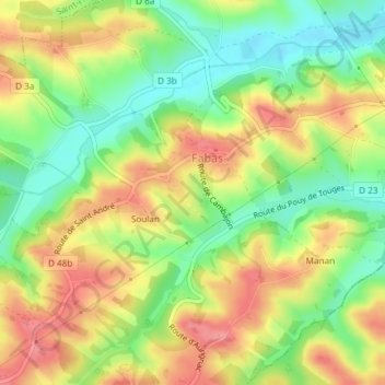 La Plan topographic map, elevation, terrain