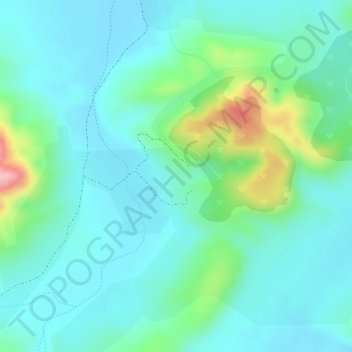Juukan Gorge topographic map, elevation, terrain