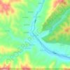 上甸子村 topographic map, elevation, terrain