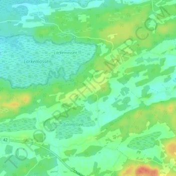 Klåvnasten topographic map, elevation, terrain