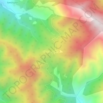 Chaurangikhal topographic map, elevation, terrain