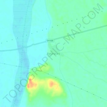 Ratanpura topographic map, elevation, terrain