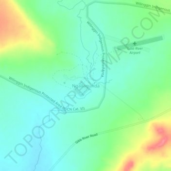 Ngallagunda topographic map, elevation, terrain