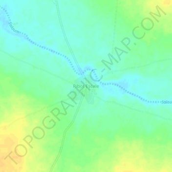Ribot Escale topographic map, elevation, terrain