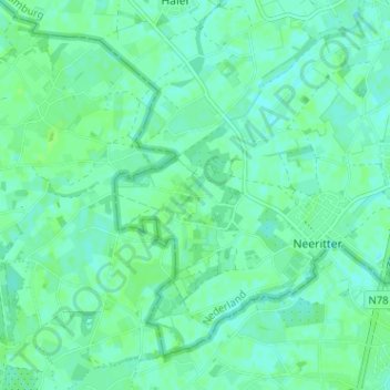 Heioord topographic map, elevation, terrain