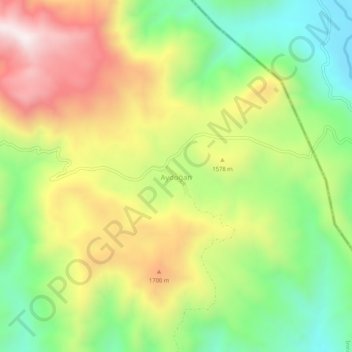 Aydoğan topographic map, elevation, terrain