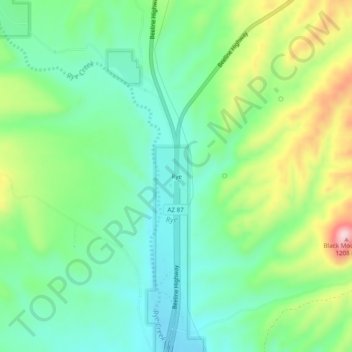 Rye topographic map, elevation, terrain