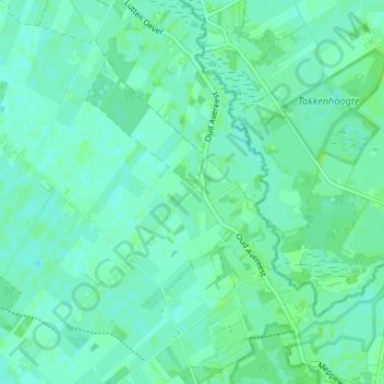 Den Westerhuis topographic map, elevation, terrain