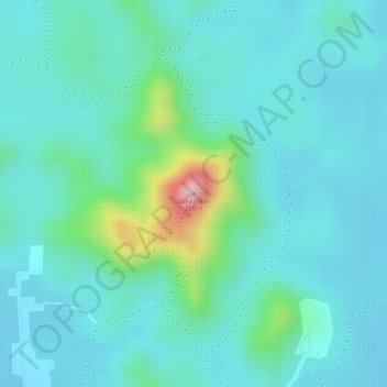 Bukit Jintan topographic map, elevation, terrain
