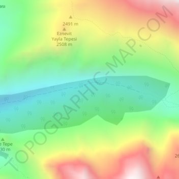 Emli Vadisi topographic map, elevation, terrain