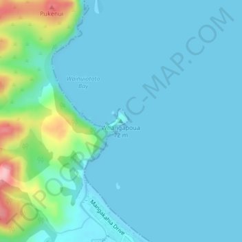 Whangapoua topographic map, elevation, terrain