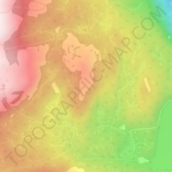 Berselfjell topographic map, elevation, terrain