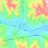 浪格塘 topographic map, elevation, terrain