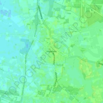Heeten topographic map, elevation, terrain