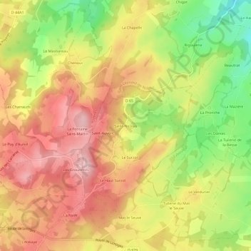 Saint-Nicolas topographic map, elevation, terrain