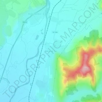 Ideciu de Sus topographic map, elevation, terrain