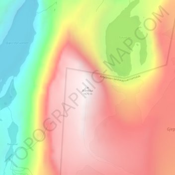 Blånibba topographic map, elevation, terrain