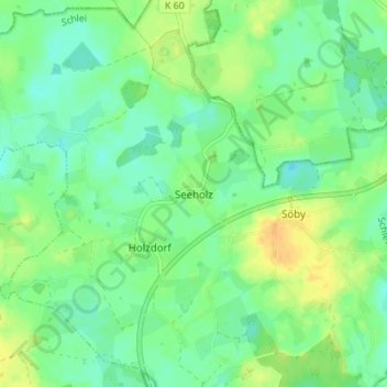 Seeholz topographic map, elevation, terrain