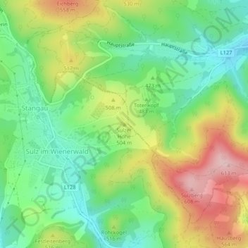 Sulzer Höhe topographic map, elevation, terrain