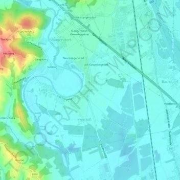 Jöß topographic map, elevation, terrain
