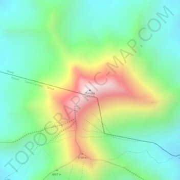Tunupa topographic map, elevation, terrain