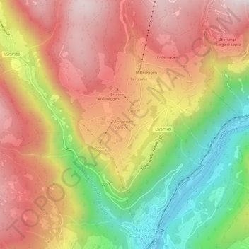 Meransen - Maranza topographic map, elevation, terrain