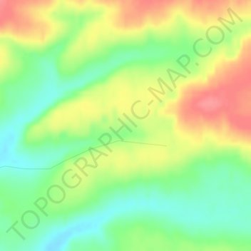 Tunguska event topographic map, elevation, terrain