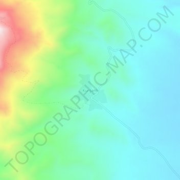 Kurganlı topographic map, elevation, terrain