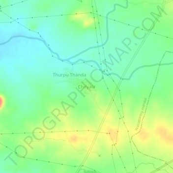 Chityala topographic map, elevation, terrain