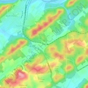 Peak topographic map, elevation, terrain