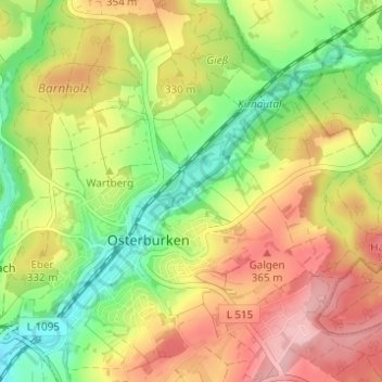 Talmühle topographic map, elevation, terrain