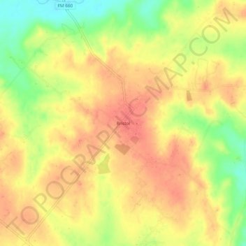 Bristol topographic map, elevation, terrain