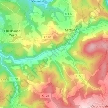 Altenbrendebach topographic map, elevation, terrain