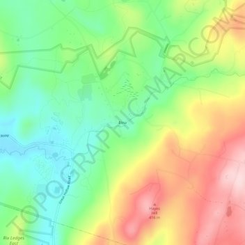 Etna topographic map, elevation, terrain