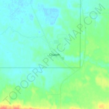 Chateh topographic map, elevation, terrain