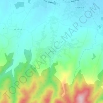 Smirë topographic map, elevation, terrain