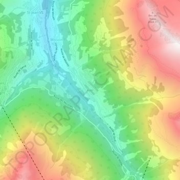 Ayer topographic map, elevation, terrain