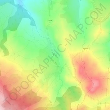 Breb topographic map, elevation, terrain