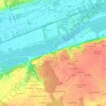 Le Carroir topographic map, elevation, terrain