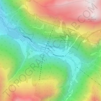 Partenen topographic map, elevation, terrain
