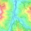 Corneyana topographic map, elevation, terrain
