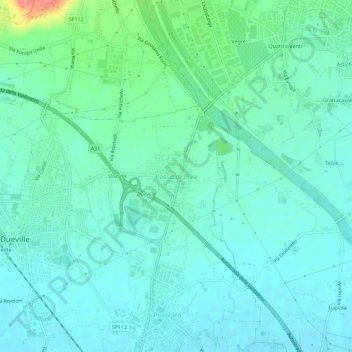 Passo di Riva topographic map, elevation, terrain