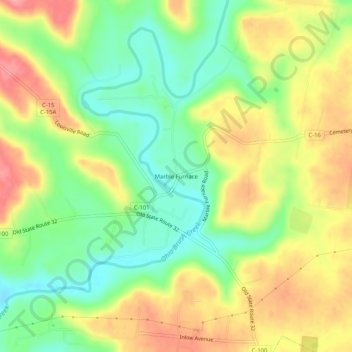 Marble Furnace topographic map, elevation, terrain