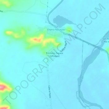 Emiliano Zapata (Chiapas) topographic map, elevation, terrain