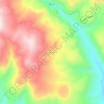 Atma topographic map, elevation, terrain