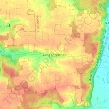 Langenreichen topographic map, elevation, terrain