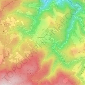 La Higue topographic map, elevation, terrain
