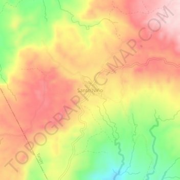 Santo Niño topographic map, elevation, terrain