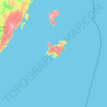 Bell Island topographic map, elevation, terrain